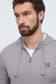 Бавовняний спортивний костюм EA7 Emporio Armani чоловічий колір сірий