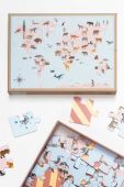 Vissevasse Пазл World Map Animal 42 elementy колір барвистий
