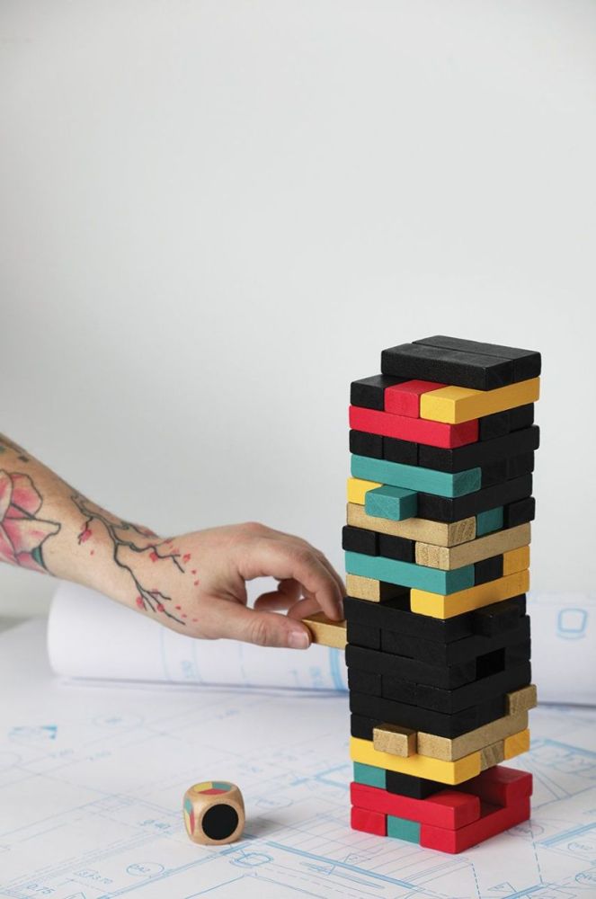 Gentelmen's Hardware Гра Wooden Tumbling Blocks колір жовтий фото 4