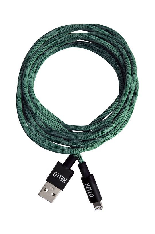 Design Letters Кабель для зарядки USB-C Lightning 1,85 m колір зелений