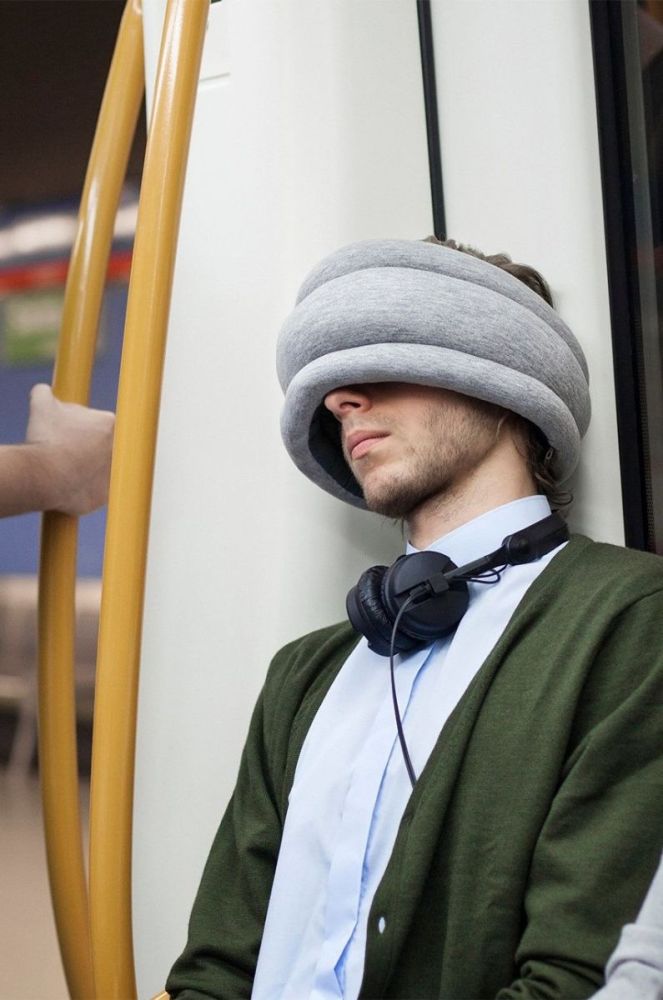 Багатофункціональна подушка Ostrichpillow Light колір сірий (2876563) фото 7