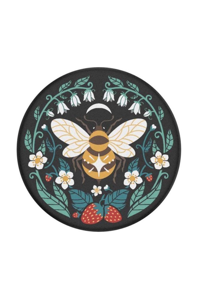 Тримач та підставка для телефону Popsockets Bee Boho колір чорний фото 2