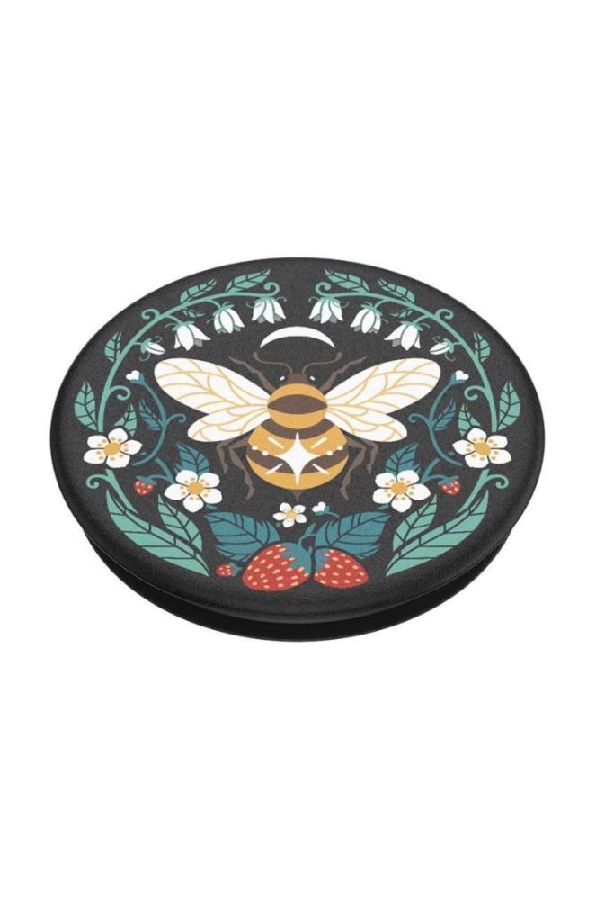 Тримач та підставка для телефону Popsockets Bee Boho колір чорний фото 3