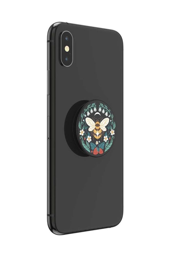 Тримач та підставка для телефону Popsockets Bee Boho колір чорний фото 4