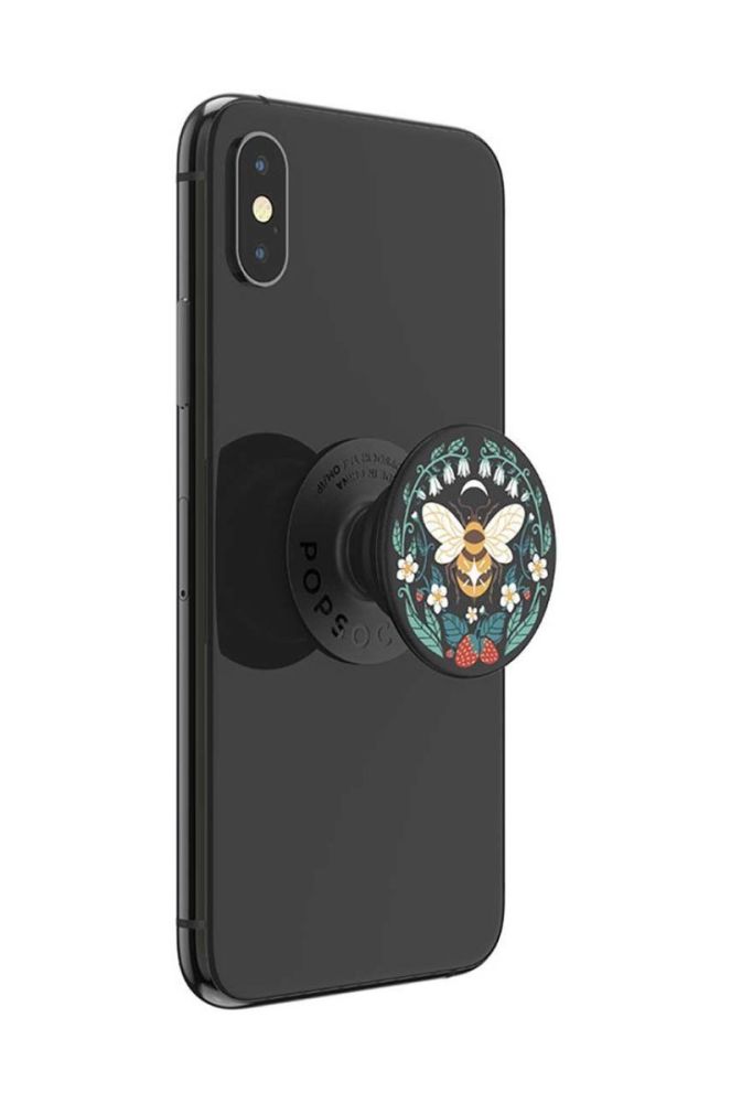 Тримач та підставка для телефону Popsockets Bee Boho колір чорний фото 5