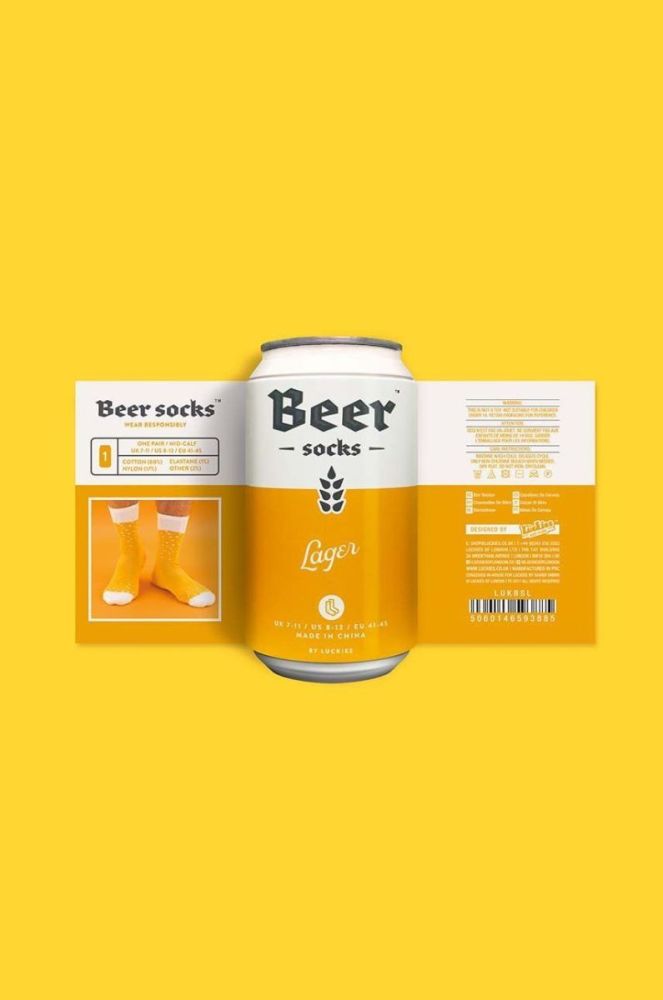 Шкарпетки в бляшанці Luckies of London Lager Beer колір барвистий фото 4