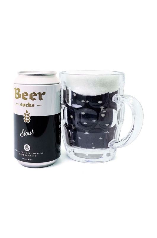 Шкарпетки в бляшанці Luckies of London Stout Beer колір барвистий