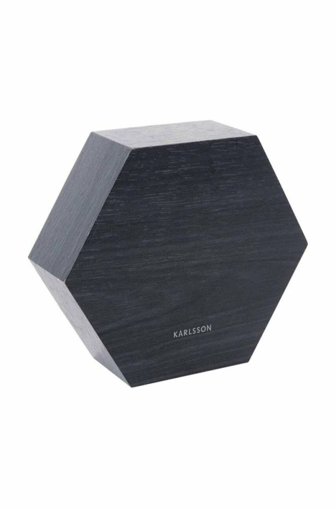Будильник Karlsson LED Hexagon колір чорний (2993802) фото 2