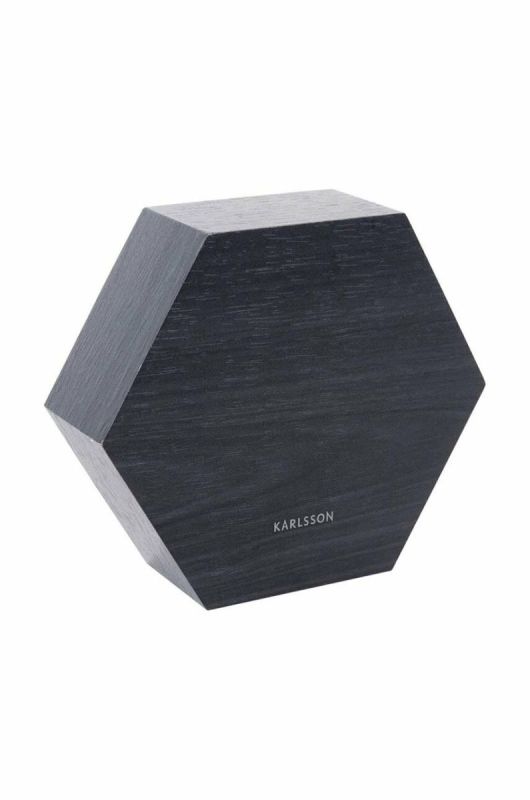 Будильник Karlsson LED Hexagon колір чорний (2993802) фото 2