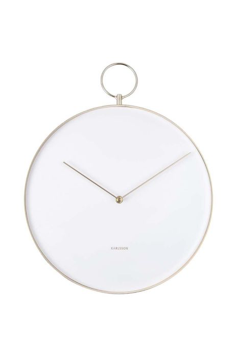 Настінний годинник Karlsson Hook колір білий Настінний годинник Karlsson Hook колір білий