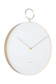 Настінний годинник Karlsson Hook колір білий Настінний годинник Karlsson Hook колір білий
