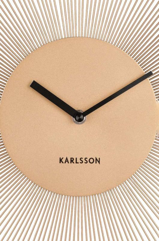 Настінний годинник Karlsson Peony колір жовтий фото 2