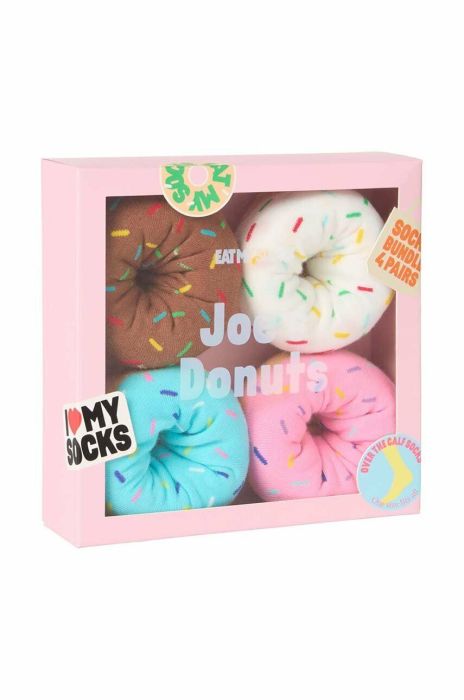Шкарпетки Eat My Socks Joes Donuts 4-pack колір барвистий Шкарпетки Eat My Socks Joes Donuts 4-pack колір барвистий