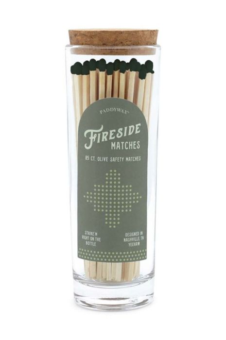 Сірники у скляній банці Paddywax Fireside Safety Matches 85-pack колір зелений Сірники у скляній банці Paddywax Fireside Safety Matches 85-pack колір зелений