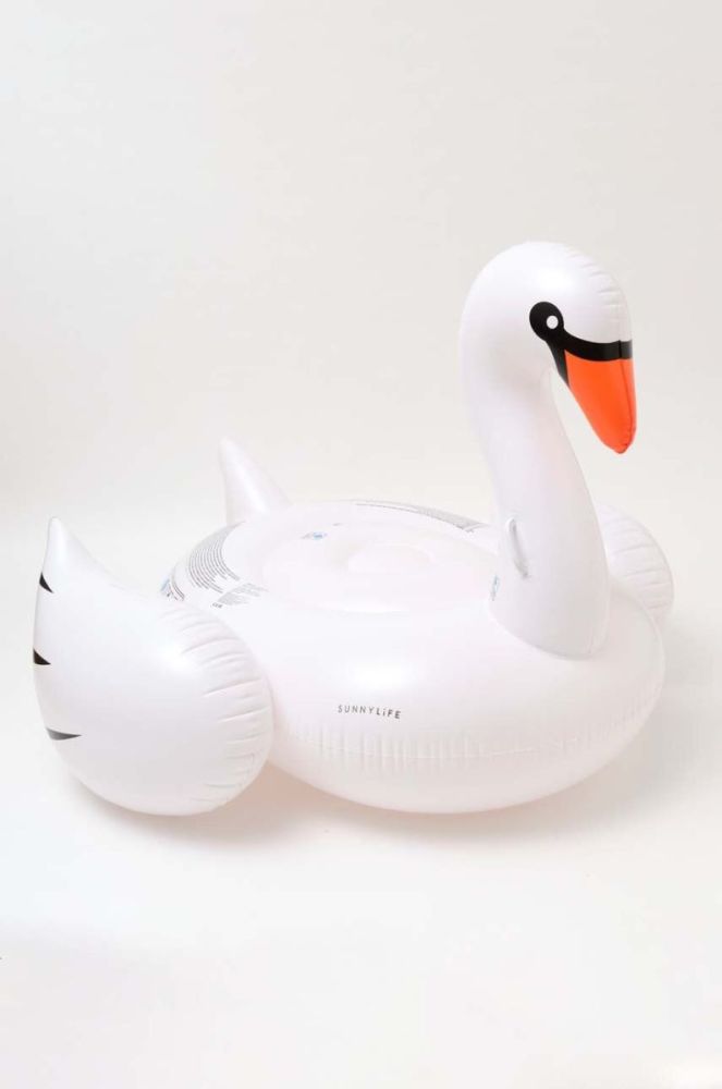 Надувний матрац для плавання SunnyLife Swan колір білий фото 2