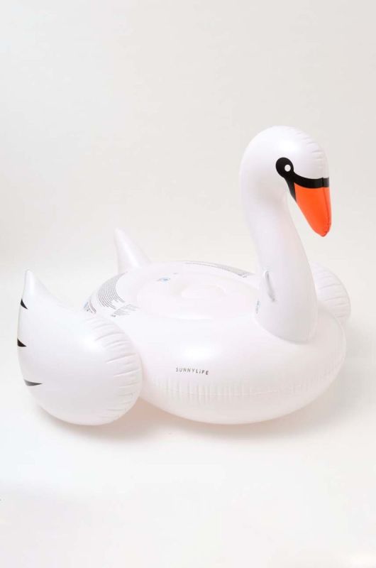 Надувний матрац для плавання SunnyLife Swan колір білий фото 2