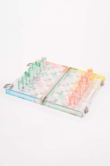 Шахматы и шашки SunnyLife Mini Lucite Aurora цвет красочный