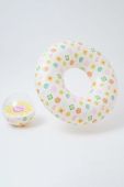 Коло для плавання та пляжний м'яч SunnyLife x SmileyWorld 2-pack колір барвистий Коло для плавання та пляжний м'яч SunnyLife x SmileyWorld 2-pack колір барвистий