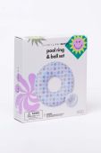 Коло для плавання та пляжний м'яч SunnyLife x SmileyWorld 2-pack колір барвистий Коло для плавання та пляжний м'яч SunnyLife x SmileyWorld 2-pack колір барвистий