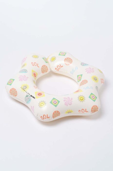 Коло для плавання SunnyLife x SmileyWorld колір барвистий Коло для плавання SunnyLife x SmileyWorld колір барвистий