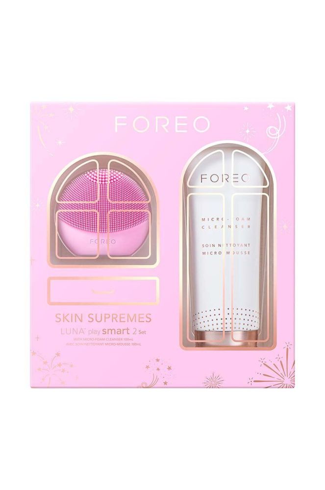 Набір для догляду за шкірою обличчя FOREO Skin Supremes 2022 LUNA™ play smart 2 + Micro-Foam Cleanser 100 ml колір барвистий