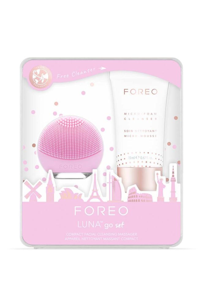 Набір для догляду за шкірою обличчя FOREO Set LUNA go Pearl Pink колір рожевий