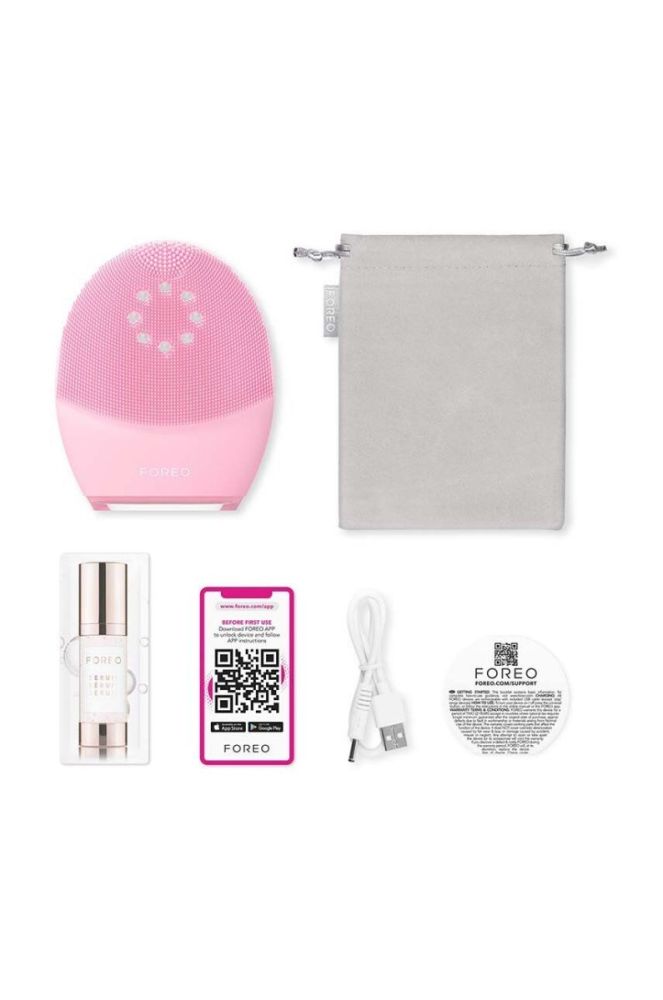 Щітка для anti-age очищення та ліфтингу шкіри обличчя FOREO LUNA™ 4 Plus Normal Skin колір рожевий фото 4