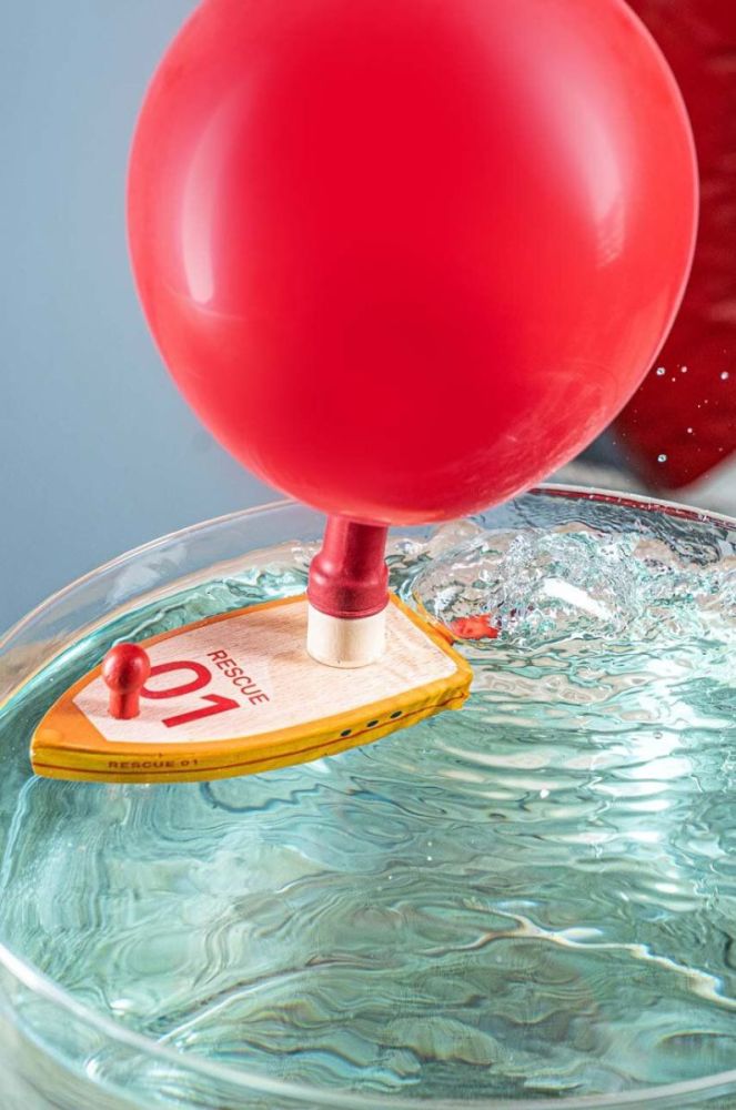 Игрушечная лодка с воздушным шариком Donkey Balloon Puster Rescue 01 цвет красочный фото 3