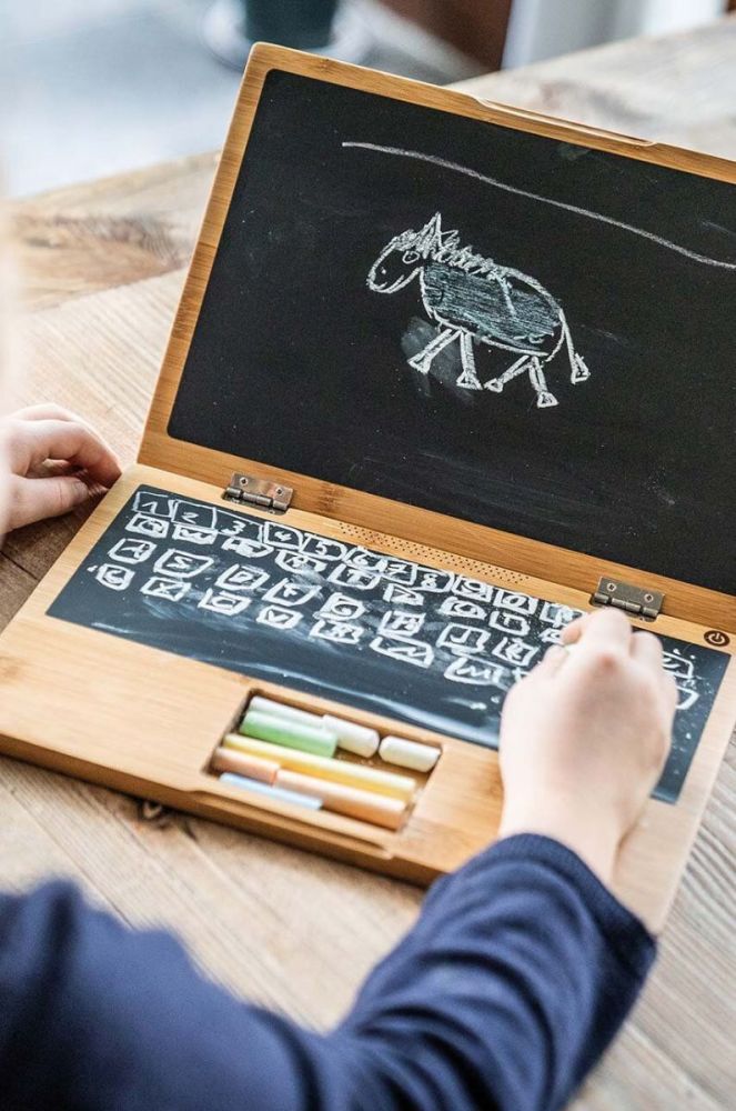 Крейдяна дошка Donkey Laptop I-Wood колір барвистий фото 4