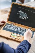 Крейдяна дошка Donkey Laptop I-Wood колір барвистий Крейдяна дошка Donkey Laptop I-Wood колір барвистий