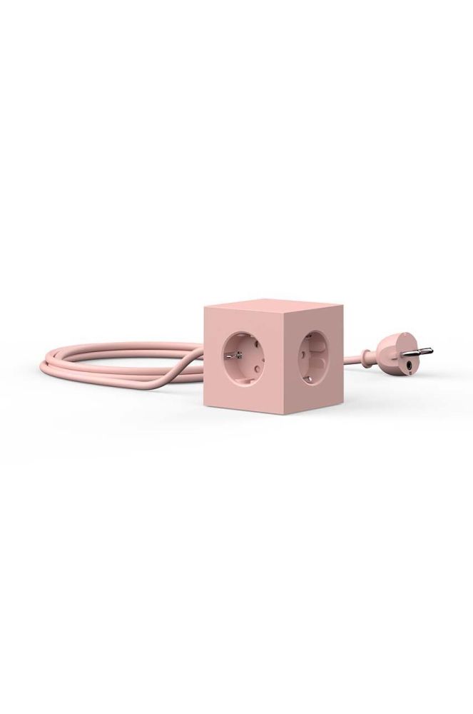 Магнітний зарядний куб Avolt Square 1, 2 x USB, 1,8 m колір рожевий (3503112)