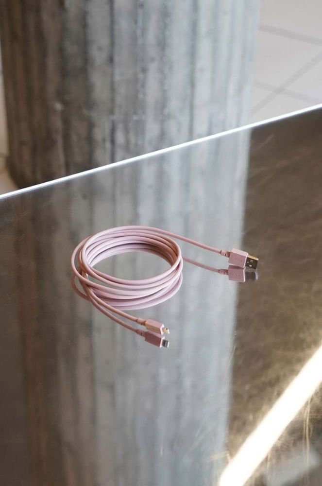 Зарядний usb кабель Avolt Cable 1, USB A to Lightning, 1,8 m колір рожевий фото 6
