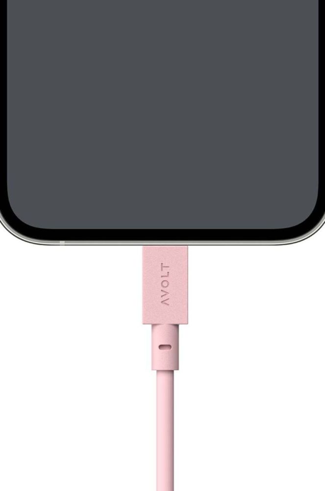 Зарядний usb кабель Avolt Cable 1, USB A to Lightning, 1,8 m колір рожевий фото 5
