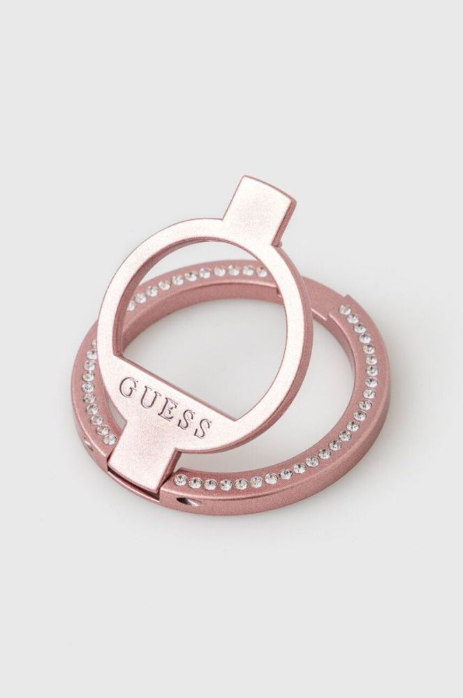 Тримач для телефону з кільцем для пальця Guess колір рожевий фото 2