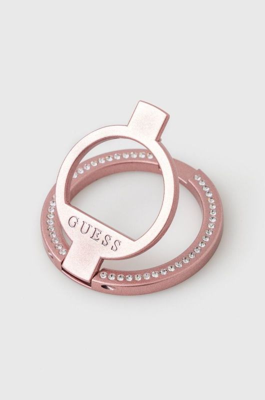 Тримач для телефону з кільцем для пальця Guess колір рожевий фото 2