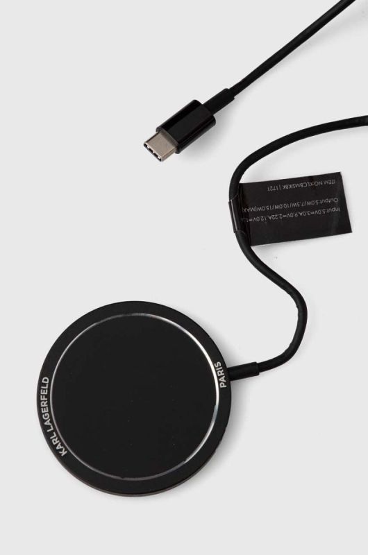 Індуктивний зарядний пристрій Karl Lagerfeld 15W MagSafe колір чорний фото 2