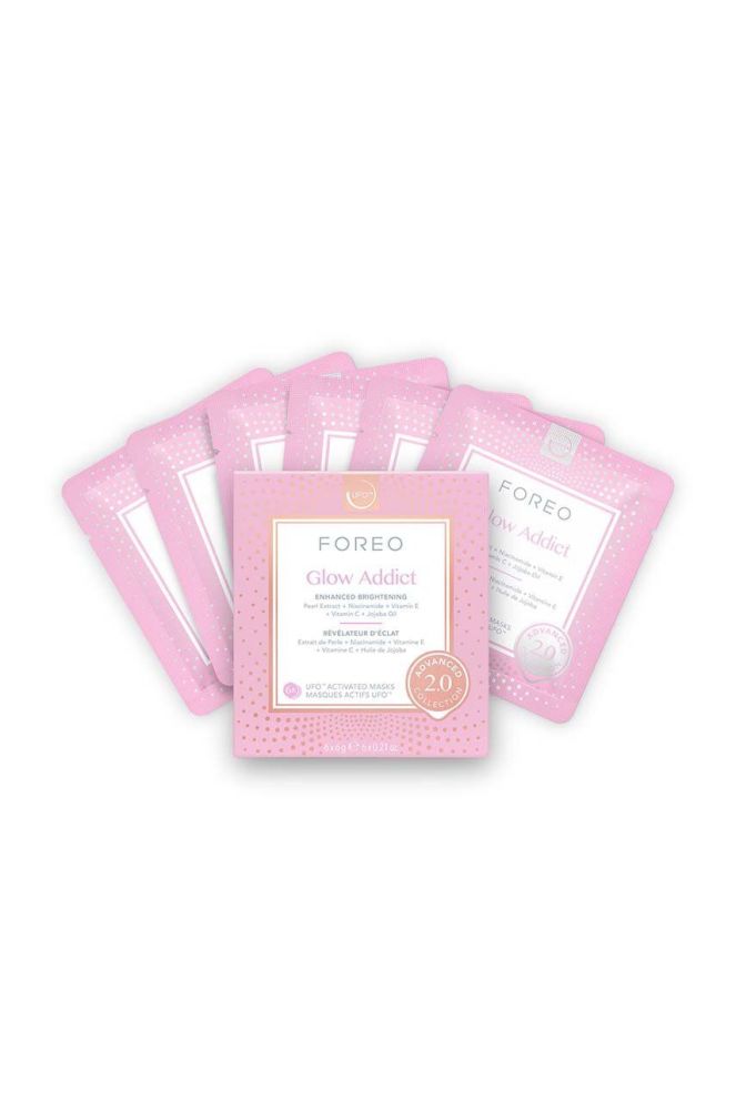 Активована маска ufo для посилення сяйва FOREO UFO Masks Glow Addict 2.0 6-pack колір рожевий