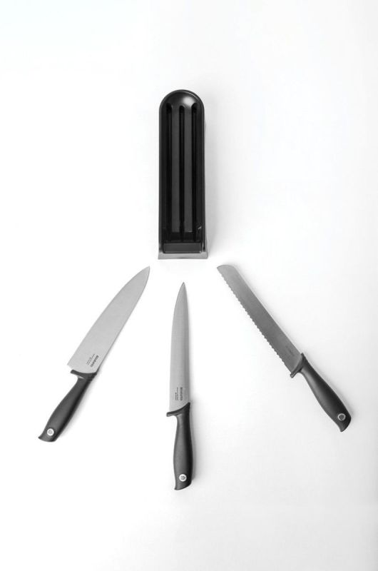 Brabantia Набор ножей с органайзером (3-pack) цвет серый фото 2