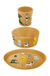 Koziol Набір для дитини: тарілка, миска, кружка (3-pack) колір бежевий Koziol Набір для дитини: тарілка, миска, кружка (3-pack) колір бежевий