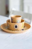Koziol Набір для дитини: тарілка, миска, кружка (3-pack) колір бежевий