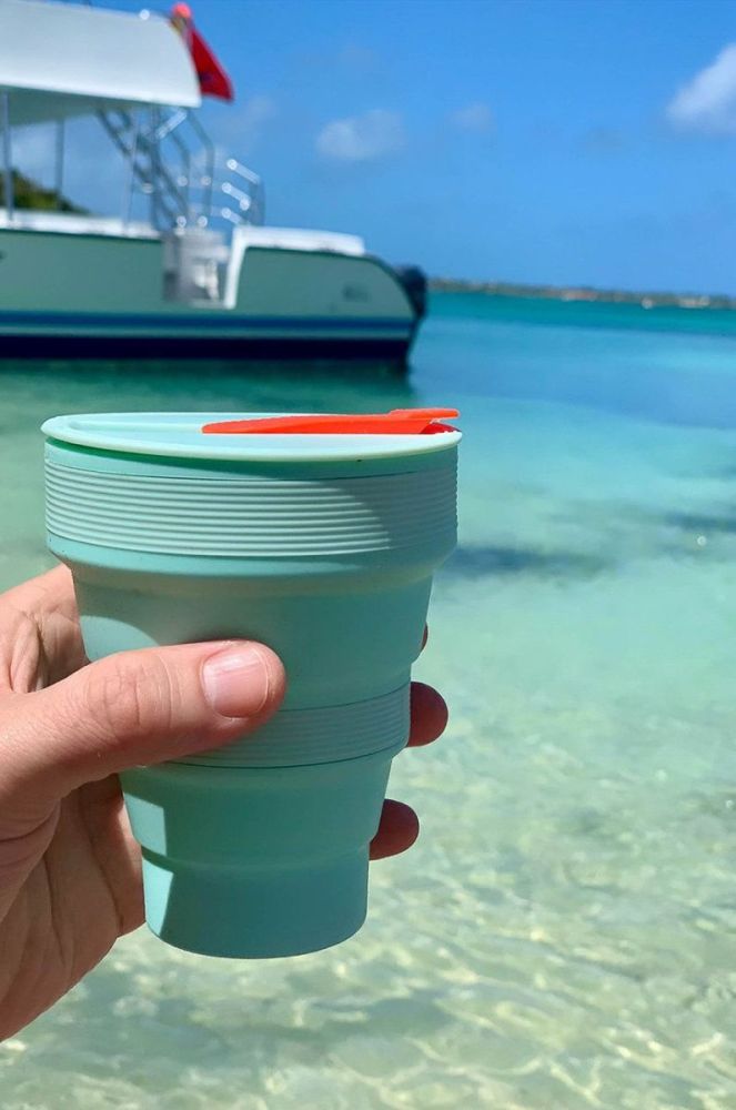Складний стаканчик Lund London Collapsible Cup колір бірюзовий (2843801) фото 7