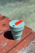 Складний стаканчик Lund London Collapsible Cup колір бірюзовий (2843801)