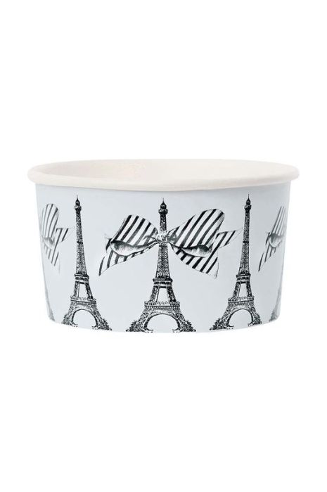 Miss Etoile Набір одноразових стаканчиків для морозива з ложками (8-pack) колір білий (2536494)