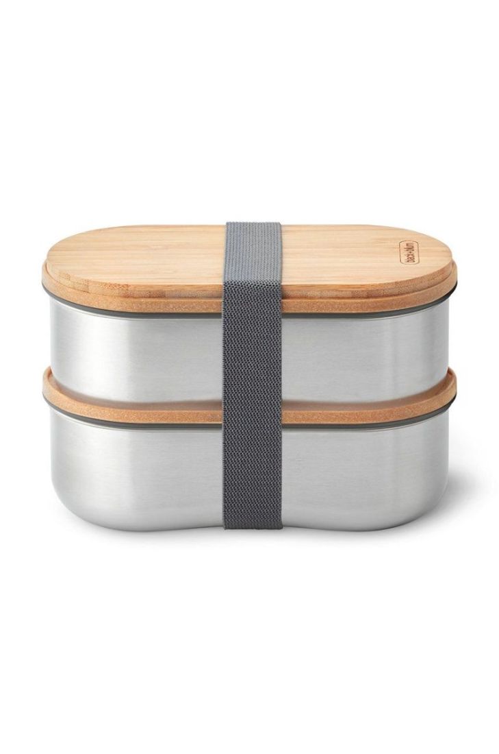Black and Blum Набір ланчбоксів з виделкою (2-pack) колір сірий