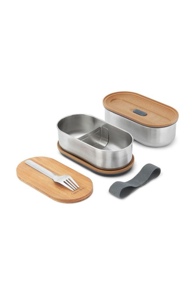 Black and Blum Набір ланчбоксів з виделкою (2-pack) колір сірий фото 6