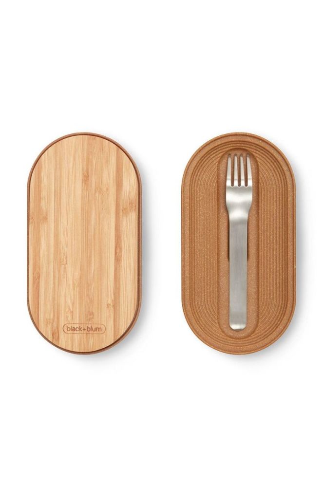 Black and Blum Набір ланчбоксів з виделкою (2-pack) колір сірий фото 7