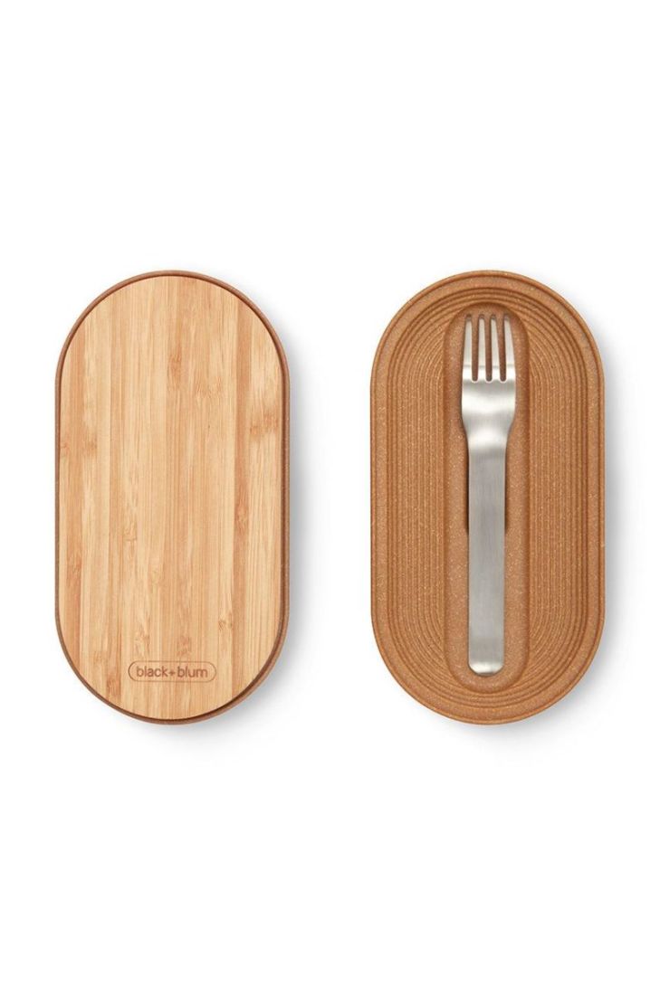 Black and Blum Набір ланчбоксів з виделкою (2-pack) колір сірий