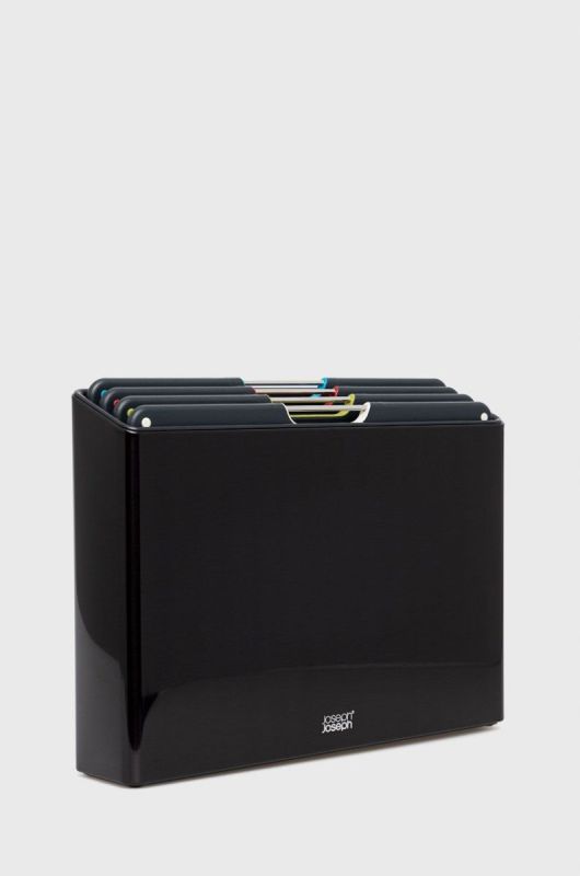 Joseph Joseph Набір обробних дощок в органайзері Carbon Folio Steel (4-pack) колір чорний