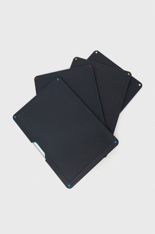 Joseph Joseph Набір обробних дощок в органайзері Carbon Folio Steel (4-pack) колір чорний фото 2