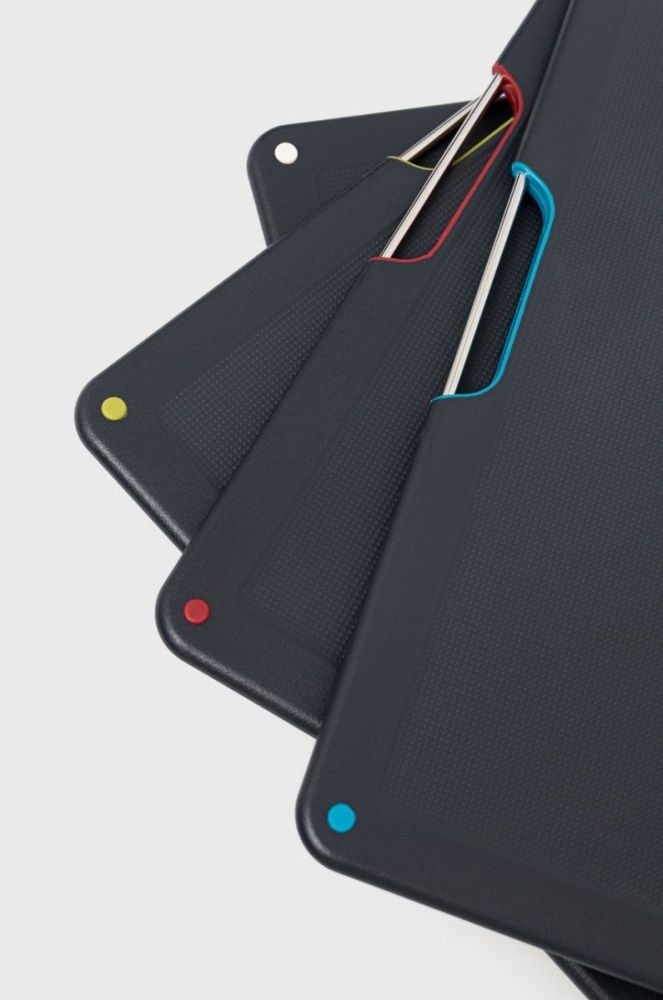 Joseph Joseph Набір обробних дощок в органайзері Carbon Folio Steel (4-pack) колір чорний фото 3